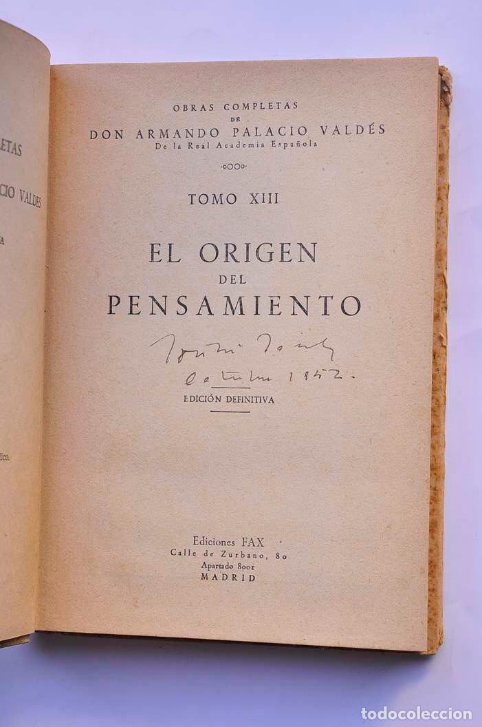 Libros: El origen del pensamiento - PALACIO VALD&Eacute;S, Armando - Foto 3