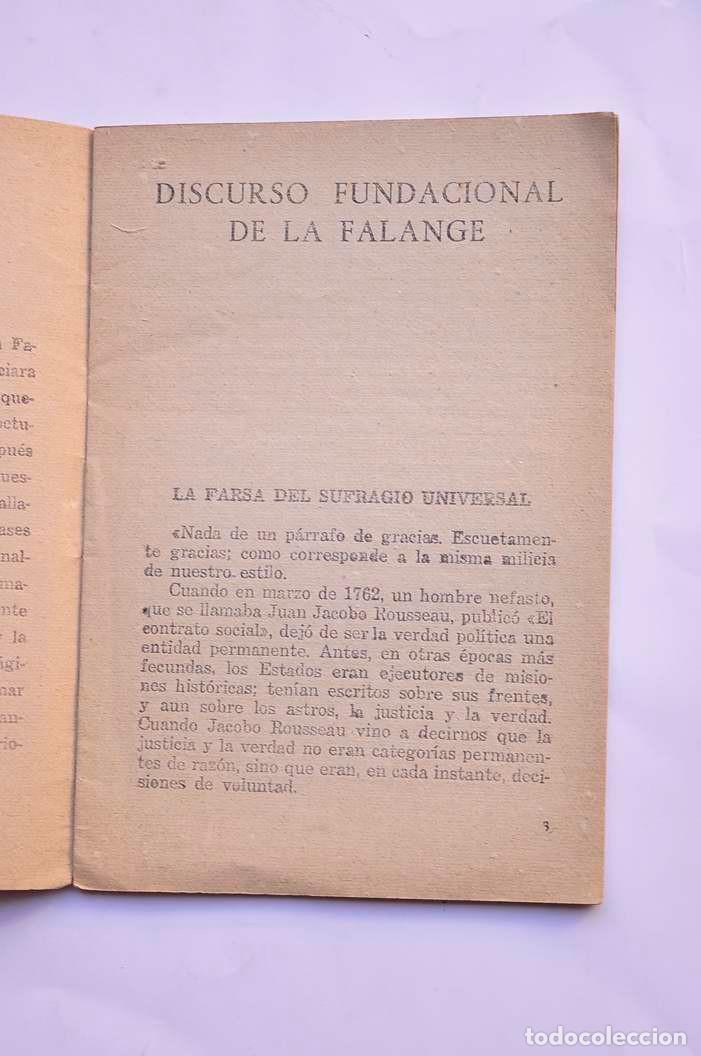 Libros: Discurso fundacional de la Falange - PRIMO DE RIVERA, Jos&eacute; Antonio - Foto 4