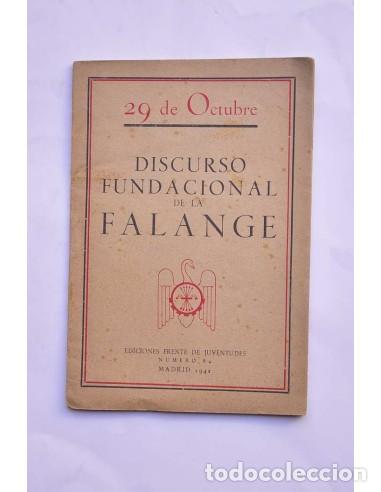 Libros: Discurso fundacional de la Falange - PRIMO DE RIVERA, Jos&eacute; Antonio - Foto 1