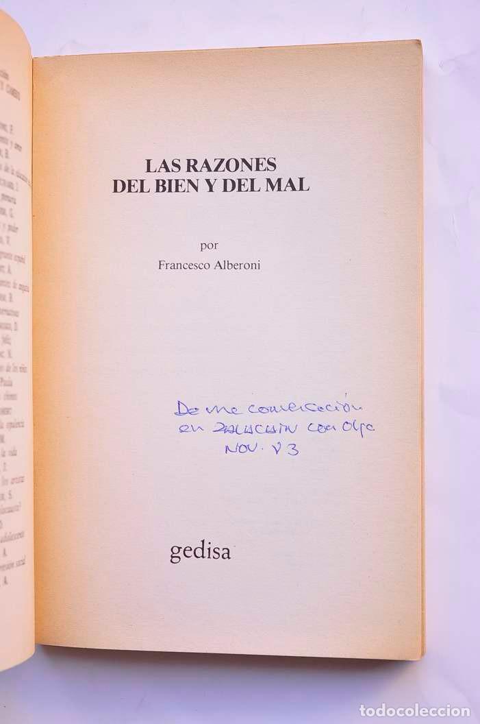 Libros: Las razones del bien y del mal - ALBERONI, Francesco - Foto 2
