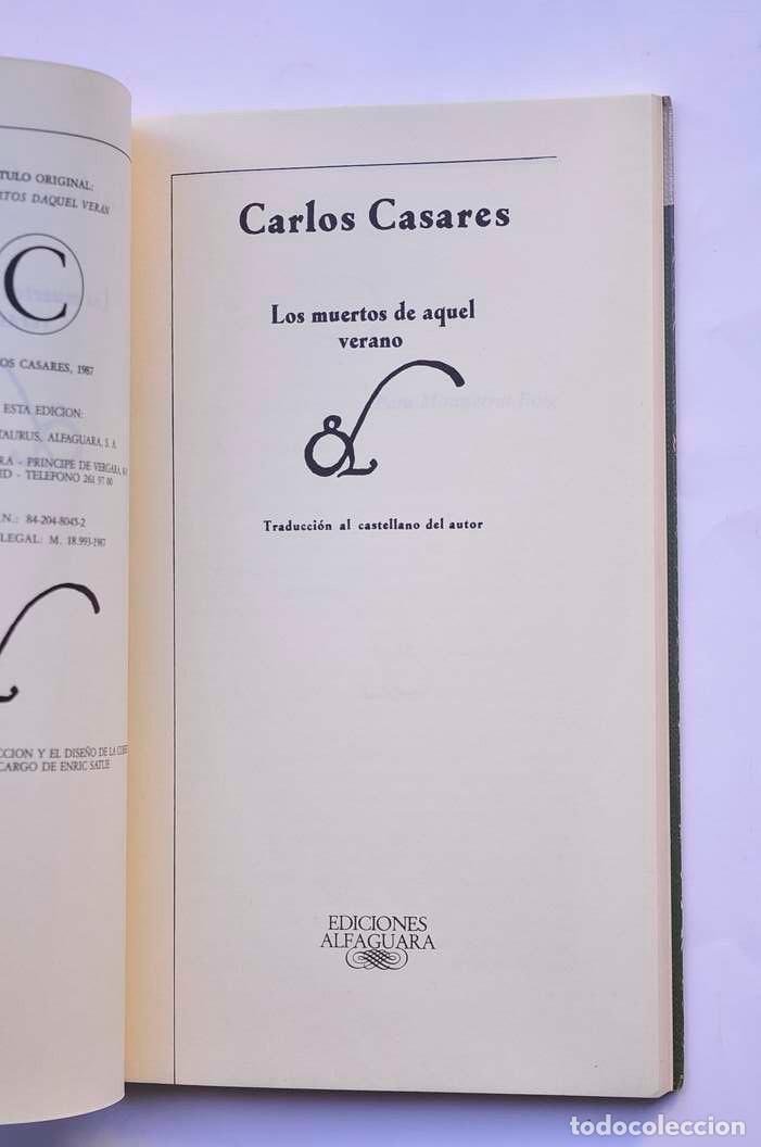 Libros: Los muertos de aquel verano - CASARES, Carlos - Foto 2