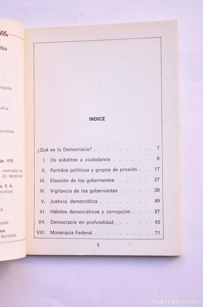 Libros: Qu&eacute; es la democracia - JIM&Eacute;NEZ DE PARGA, Manuel - Foto 3