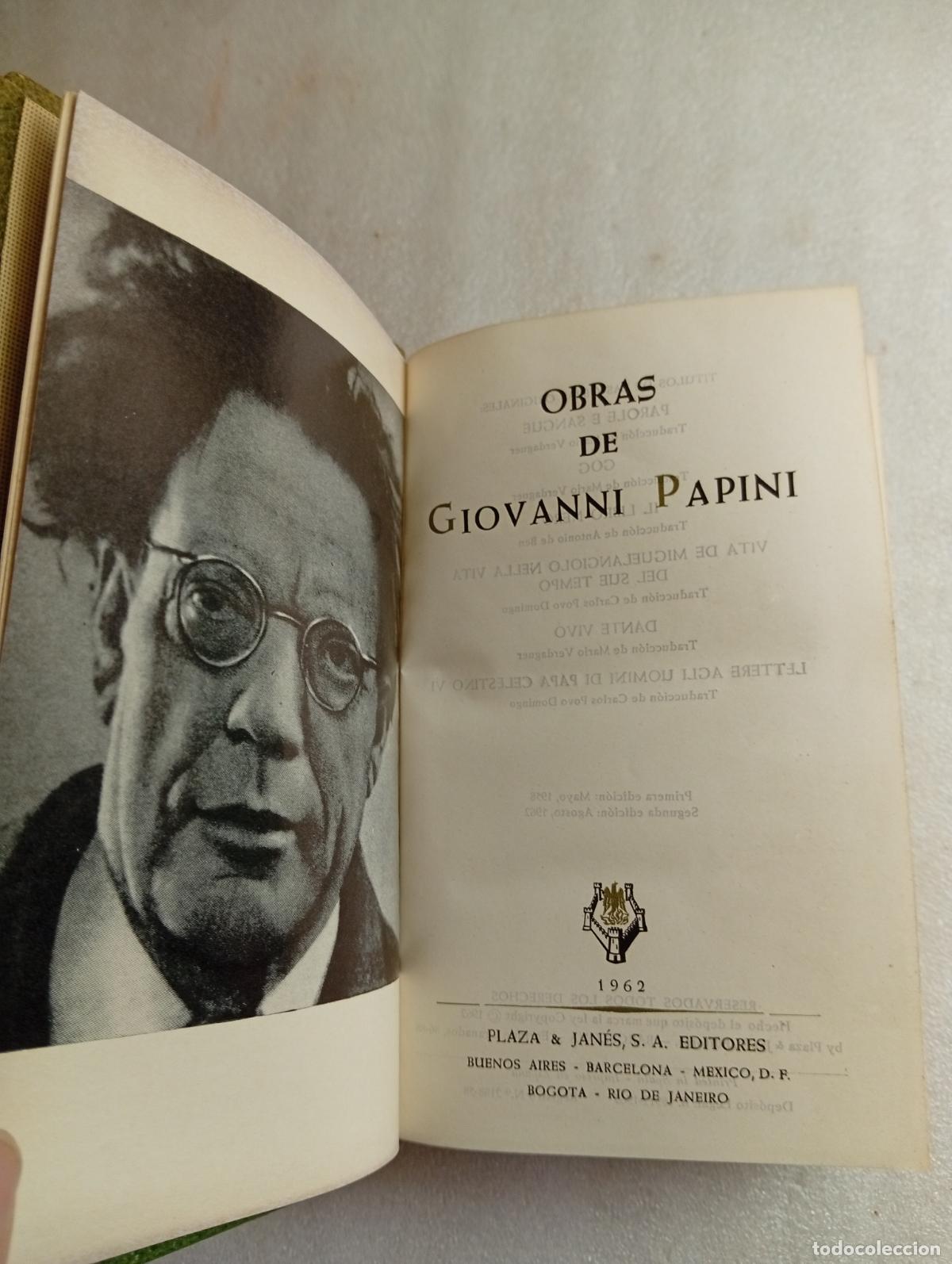 Libros: OBRAS DE GIOVANNI PAPINI - GIOVANNI PAPINI - Foto 2
