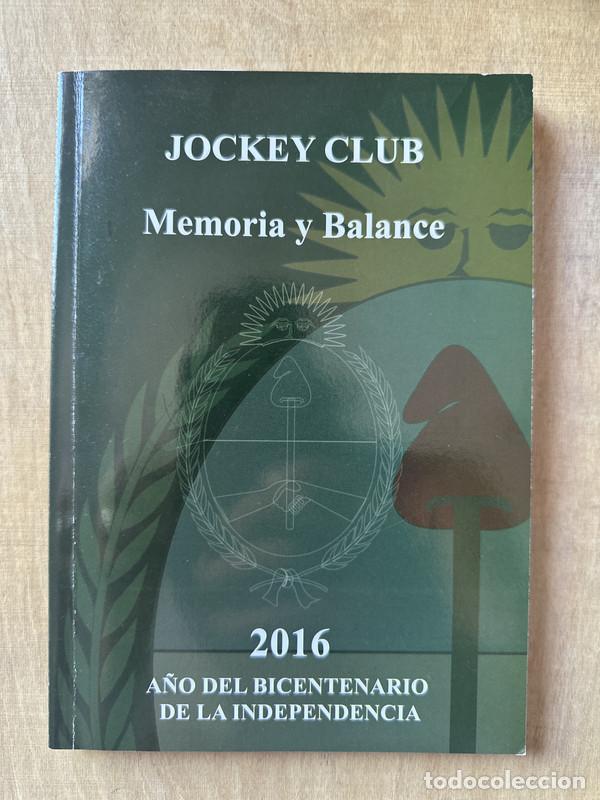 books: Jockey Club � Memoria y Balance 2016 - a