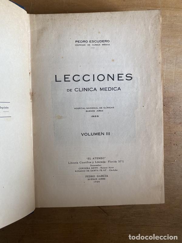 B&uuml;cher: Lecciones de clinica medica - Escudero Pedro