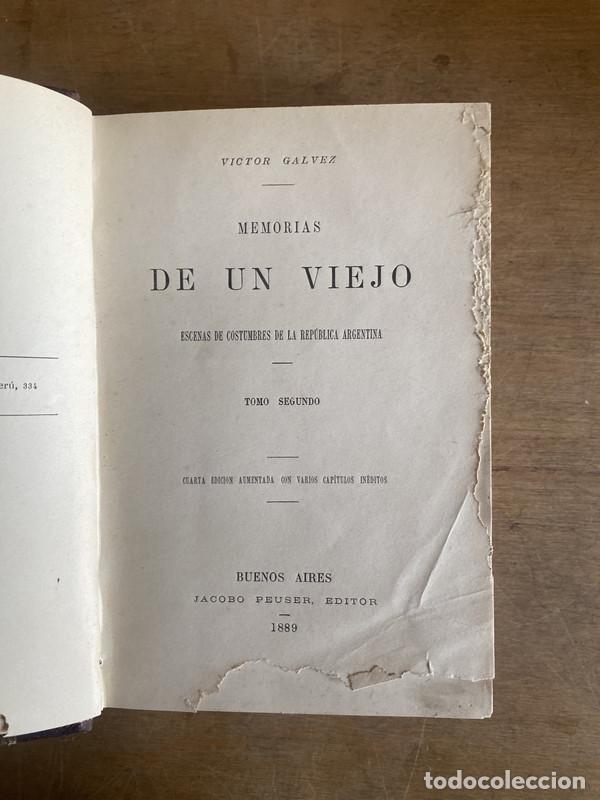 Libros: Memorias de un viejo - Galvez Victor