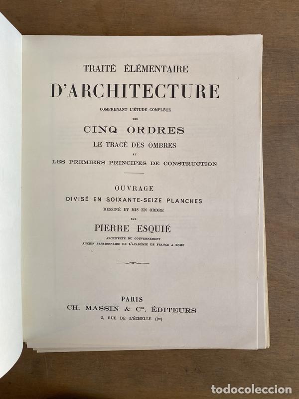 Libros: Traite elementaire d'architecture - Esquie Pierre