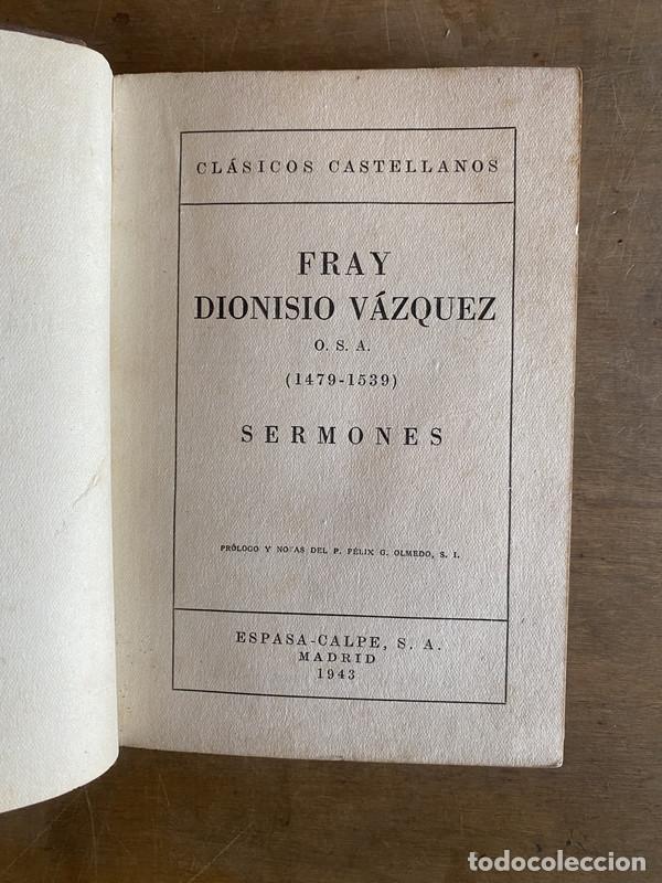 Libros: Sermones - V&aacute;zquez Fray Dionisio - Foto 1