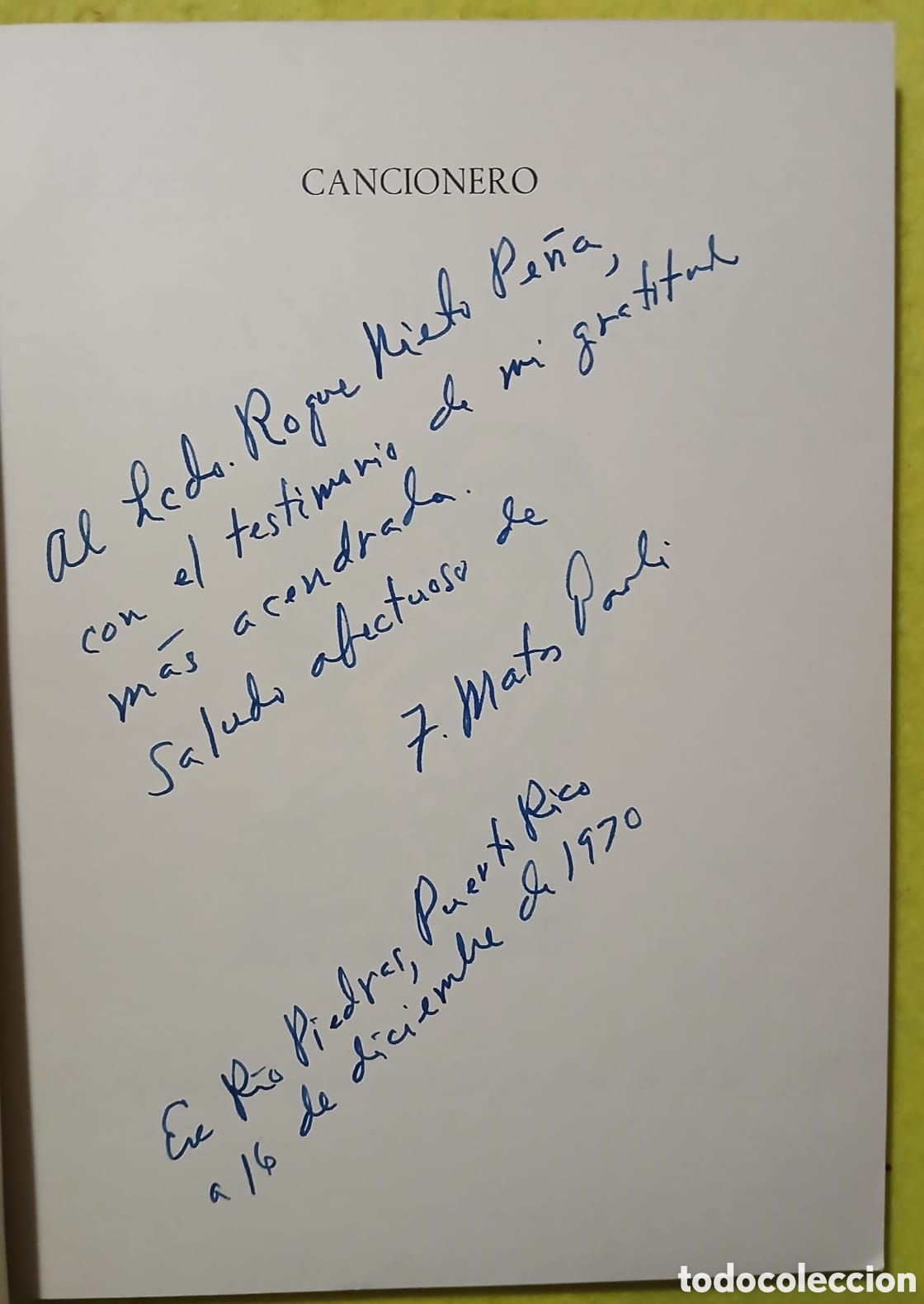 Libros: Cancionero, Francisco Matoa Paoli - Foto 5