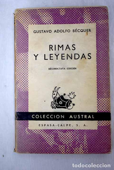 Libros: Rimas y leyendas: B&eacute;cquer, Gustavo Adolfo.- B&eacute;cquer, Gustavo Adolfo - Foto 1