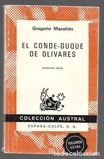 Libros: CONDE-DUQUE DE OLIVARES - EL - MARA&Ntilde;ON, GREGORIO - Foto 1