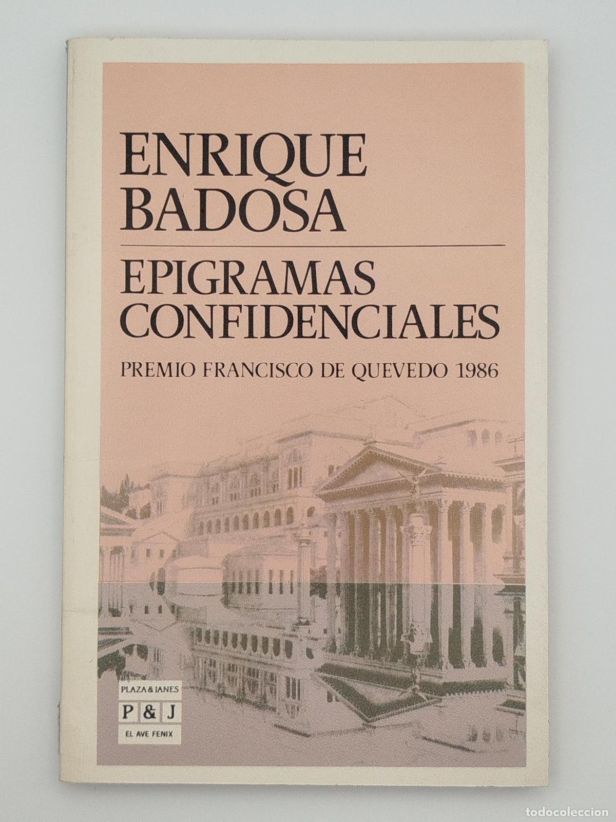 books: Epigramas confidenciales - Badosa Pedro, Enrique