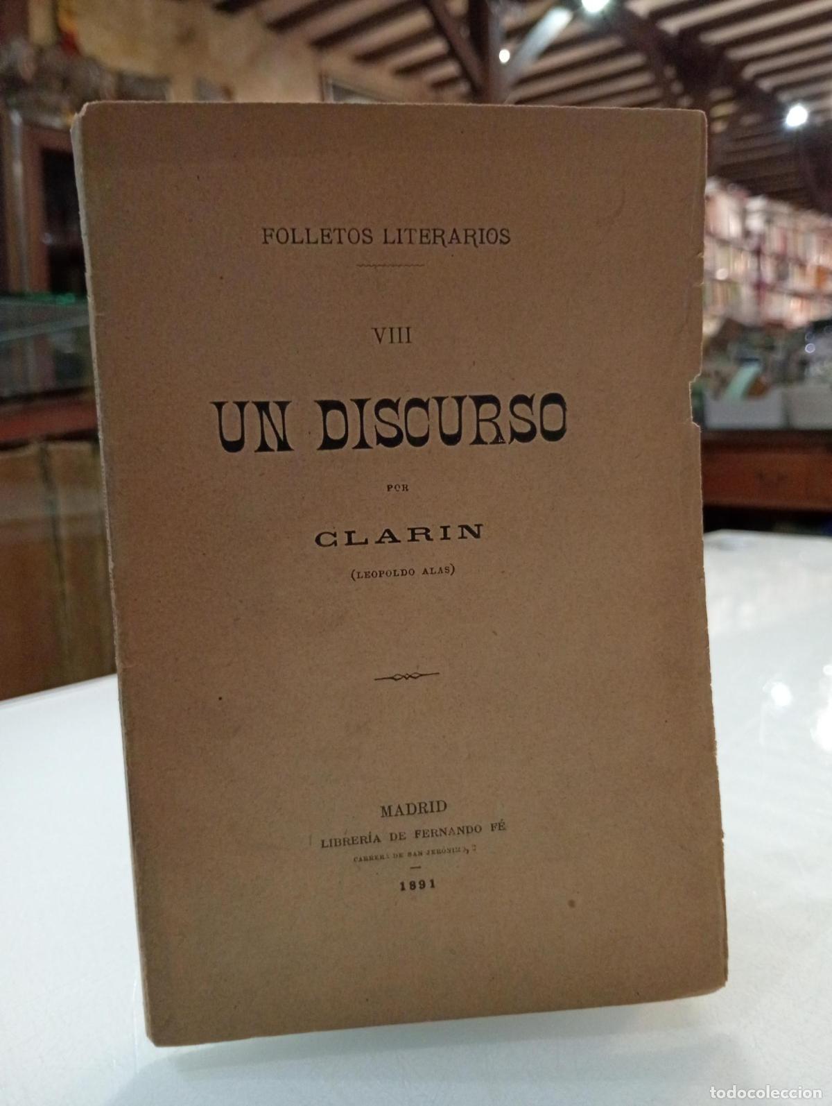 Livres: Un discurso - Alas Clar&iacute;n, Leopoldo.