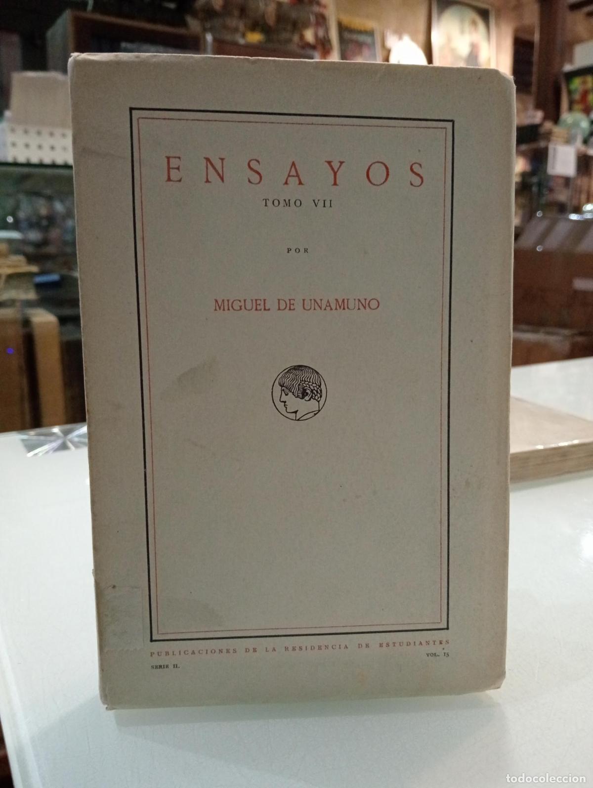 Libros: Ensayos. Tomo VII - de Unamuno, Miguel.