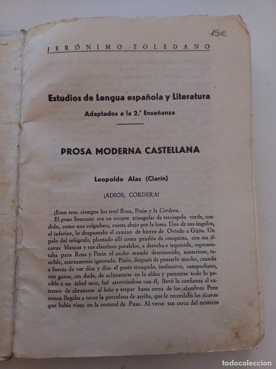 Livros em segunda m&atilde;o: Estudios de lengua espa&ntilde;ola y literatura. Adaptados a la 2&ordf; ense&ntilde;anza. - Toledano, Jer&oacute;nimo.