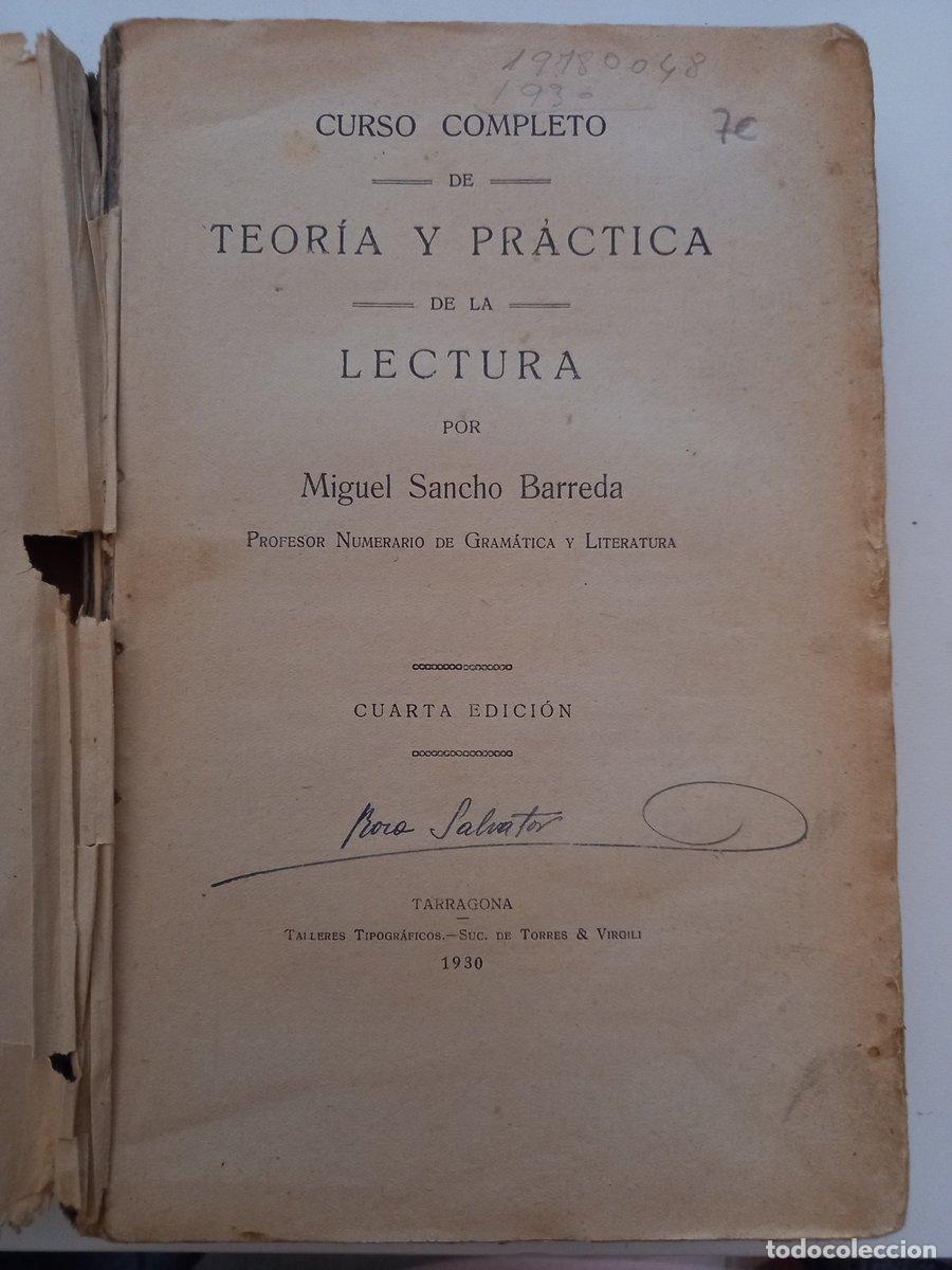 Livros em segunda m&atilde;o: Curso Completo de Teor&iacute;a y Pr&aacute;ctica de la Lectura - Sancho Barreda, Miguel