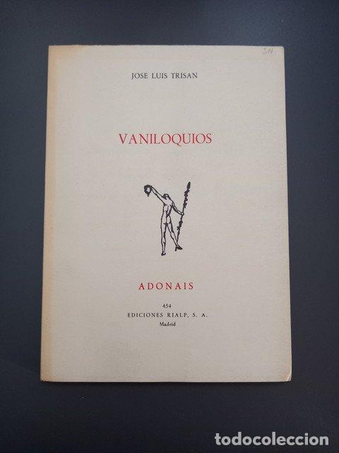 Livres: (Dedicado por el autor) Vaniloquios,- Tris&aacute;n, Jos&eacute; Luis. - Tris&aacute;n, Jos&eacute; Luis.