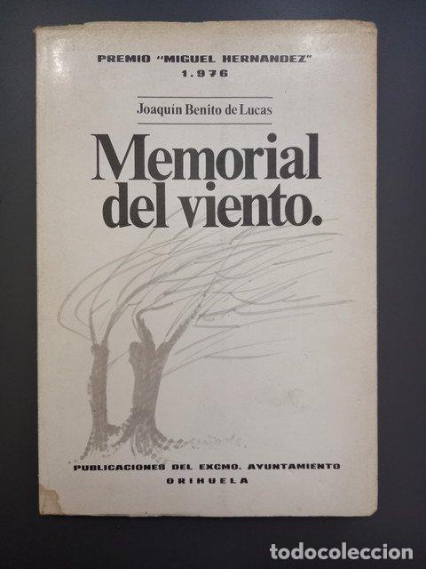 Libros: Memorial del viento - Benito De Lucas, Joaqu&iacute;n. - Foto 1