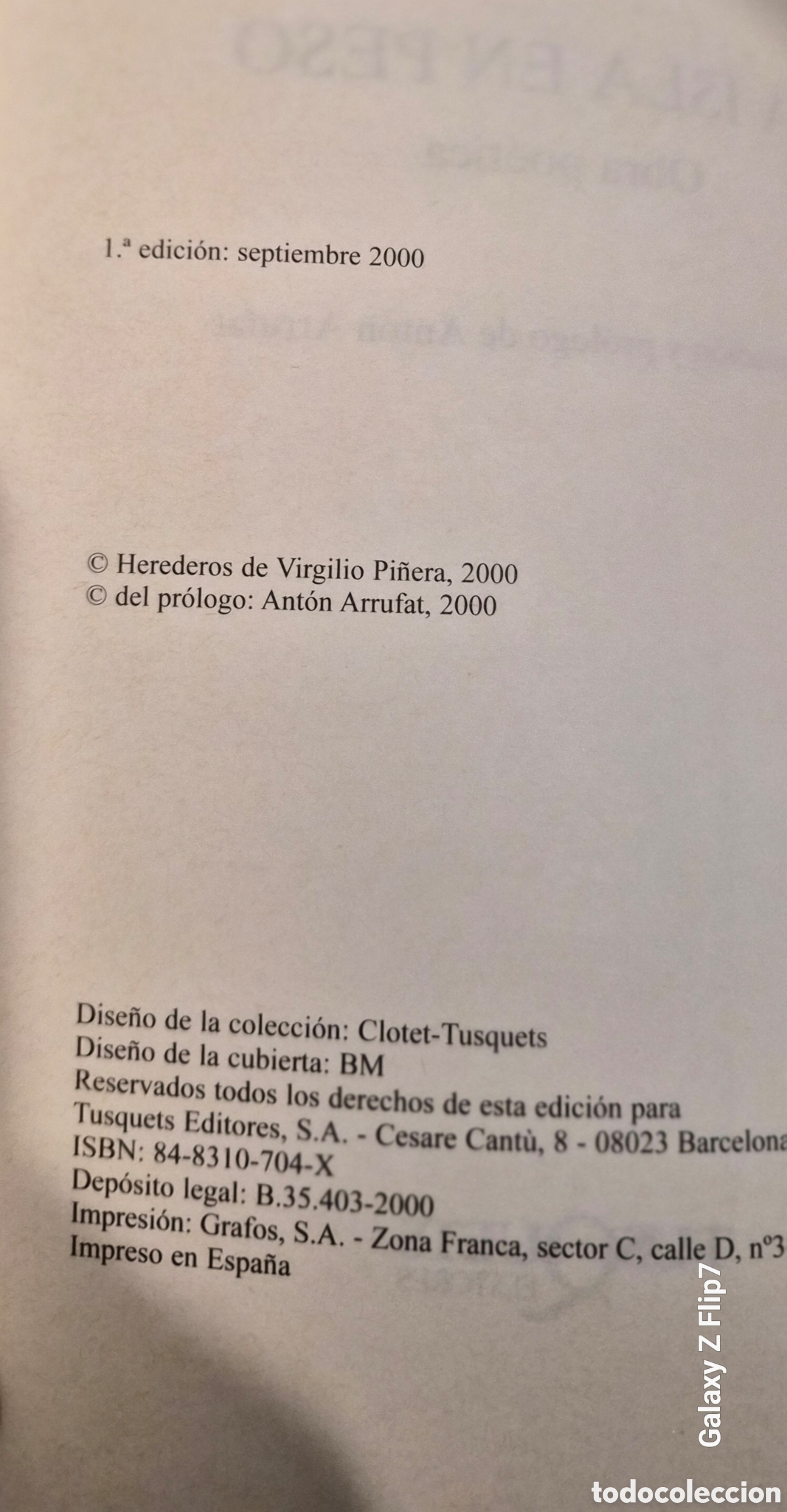 Libros: LA ISLA EN PESO - Virgilio Pi&ntilde;era (Primera edici&oacute;n, 2000) - Foto 2