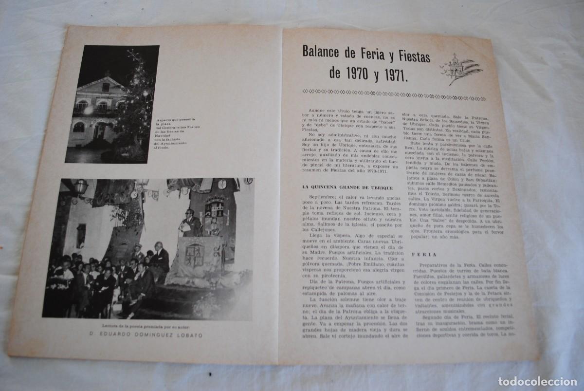 Libros: UBRIQUE , JUEGOS FLORALES 1971 - Foto 3