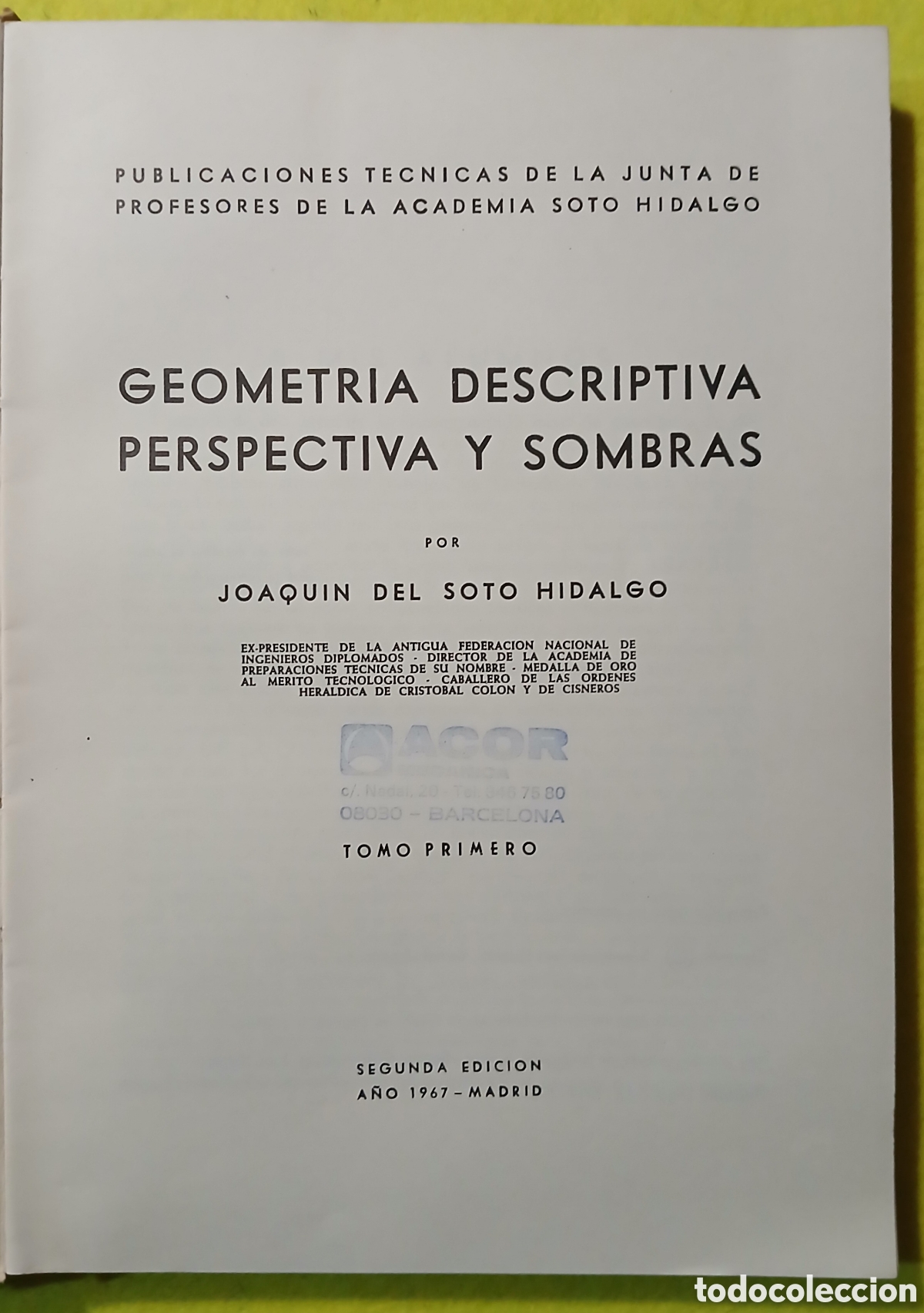 Libros: GEOMETRIA DESCRIPTIVA, PERSPECTIVA, - Foto 2