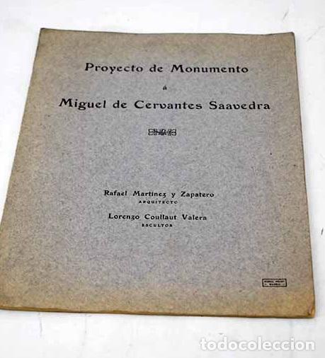 Libros: Proyecto de monumento a Cervantes.- Coullaut Valera, Lorenzo