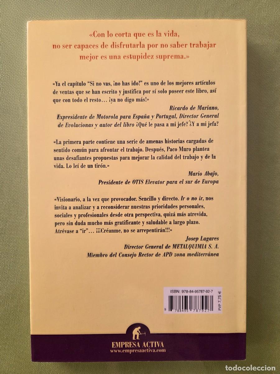 Libros: Ir o no ir. Paco Muro. - Foto 2
