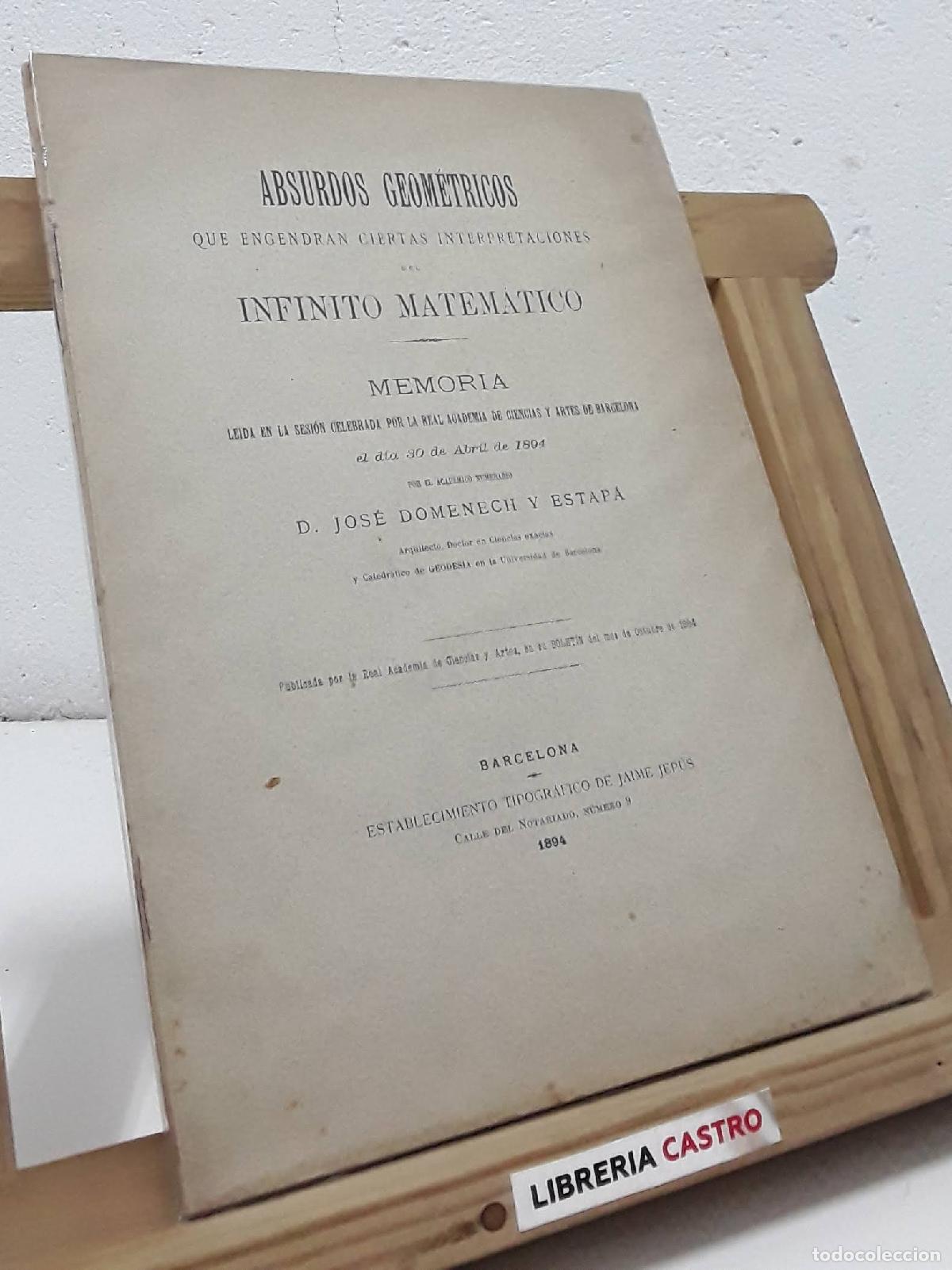 Libros: Absurdos geom&eacute;tricos - Jos&eacute; Domenech y Estap&aacute; - Foto 1