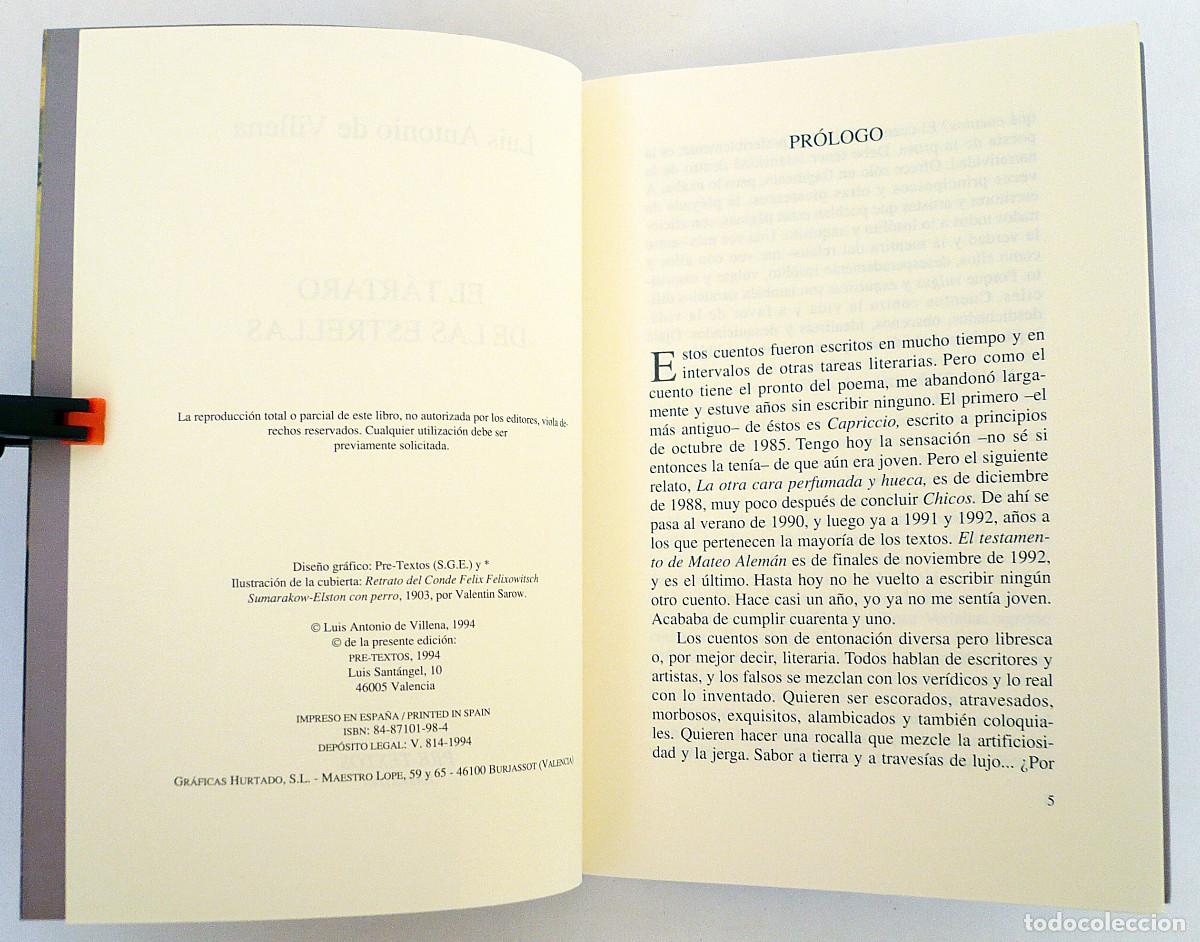 Libros: Luis Antonio de Villena, El tartaro de las estrellas - Foto 4