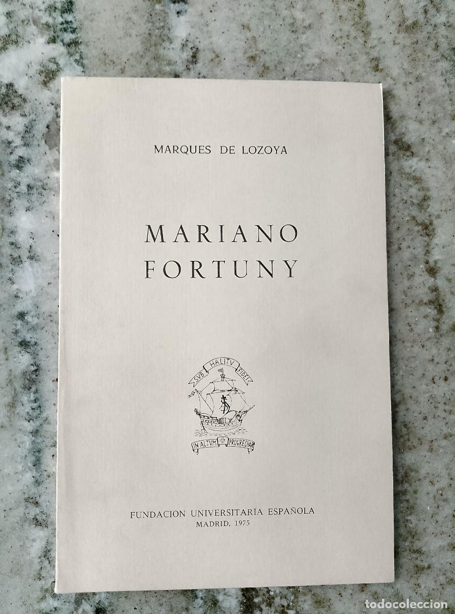 books: Marqu&eacute;s de Lozoya - MARIANO FORTUNY. Conferencia