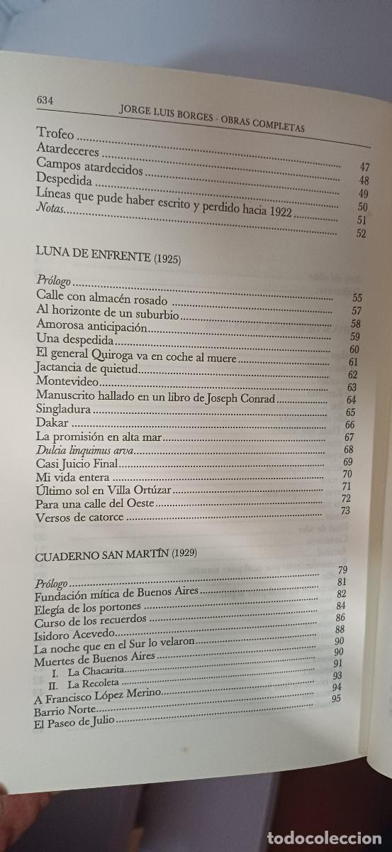 Libros: OBRAS COMPLETAS (4 TOMOS) JORGE LUIS BORGES, EMECE 1997 - Foto 11