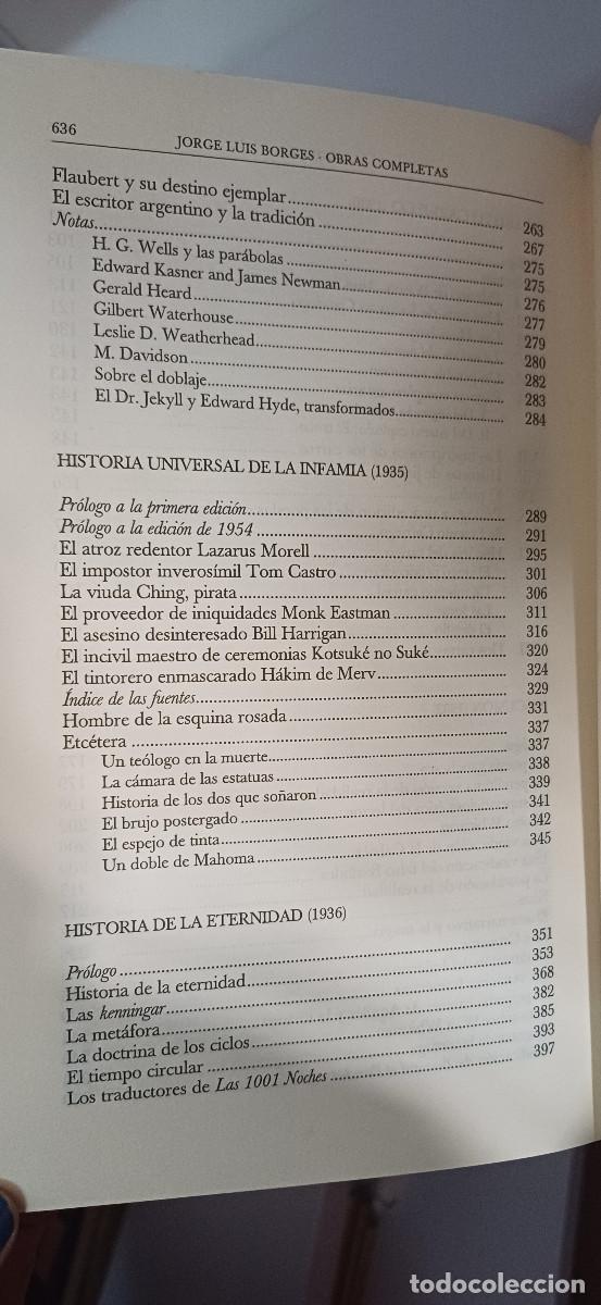 Libros: OBRAS COMPLETAS (4 TOMOS) JORGE LUIS BORGES, EMECE 1997 - Foto 13