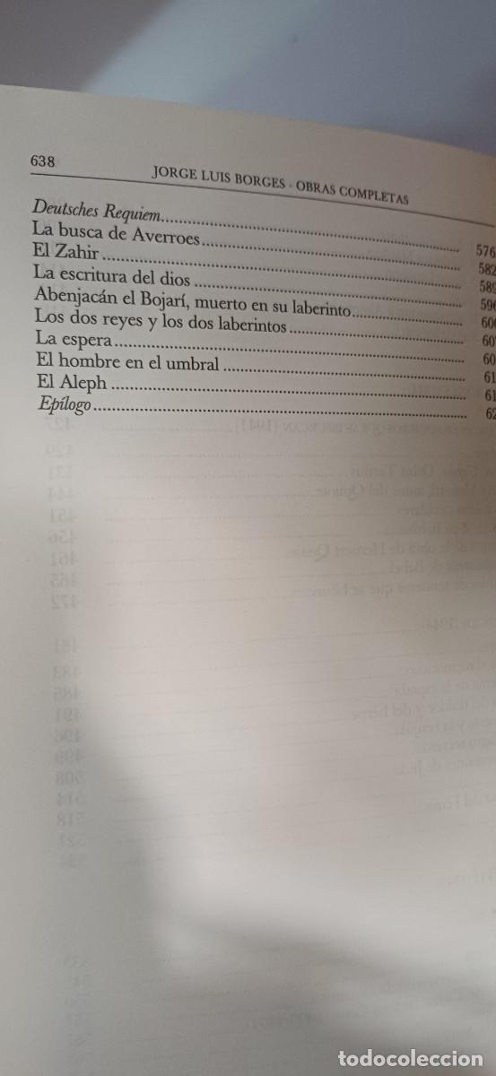 Libros: OBRAS COMPLETAS (4 TOMOS) JORGE LUIS BORGES, EMECE 1997 - Foto 15