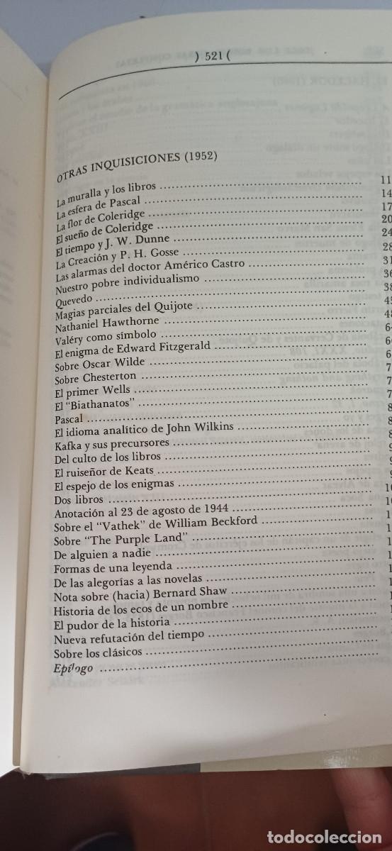 Libros: OBRAS COMPLETAS (4 TOMOS) JORGE LUIS BORGES, EMECE 1997 - Foto 16