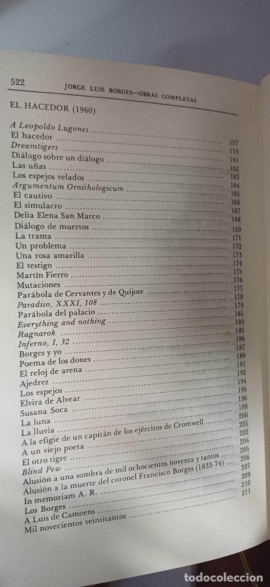 Libros: OBRAS COMPLETAS (4 TOMOS) JORGE LUIS BORGES, EMECE 1997 - Foto 17