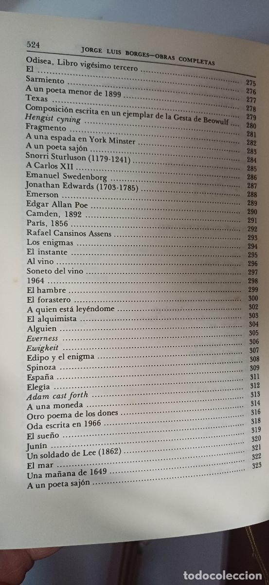 Libros: OBRAS COMPLETAS (4 TOMOS) JORGE LUIS BORGES, EMECE 1997 - Foto 19