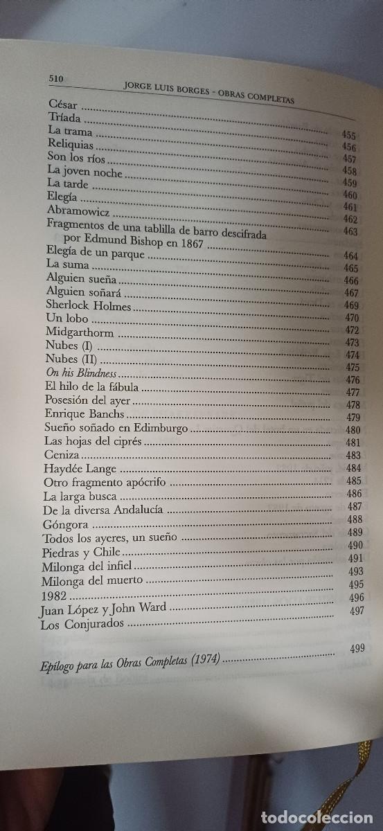 Libros: OBRAS COMPLETAS (4 TOMOS) JORGE LUIS BORGES, EMECE 1997 - Foto 28