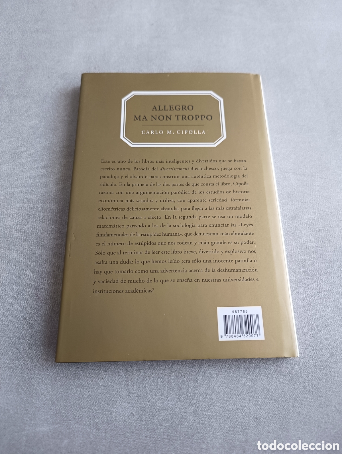 Libros: ALLEGRO MA NON TROPPO - CARLO M. CIPOLLA - Foto 3