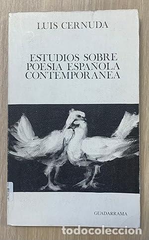 Libros: ESTUDIOS SOBRE POES&Iacute;A ESPA&Ntilde;OLA CONTEMPOR&Aacute;NEA - Cernuda,Luis