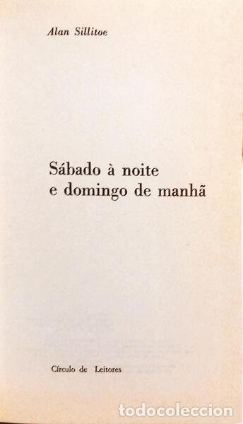 Libros: SILLITOE. (Alan) - S&Aacute;BADO &Agrave; NOITE E DOMINGO DE MANH&Atilde;. - Foto 2