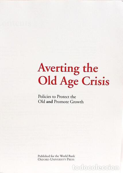 Libros: AVERTING THE OLD AGE CRISIS. - Foto 2