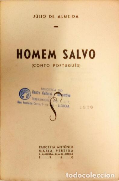 Libros: ALMEIDA. (J&uacute;lio de) - HOMEM SALVO. - Foto 2