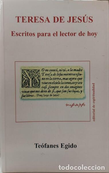 Libros: EGIDO. (Te&oacute;fanes) - TERESA DE JES&Uacute;S. - Foto 1