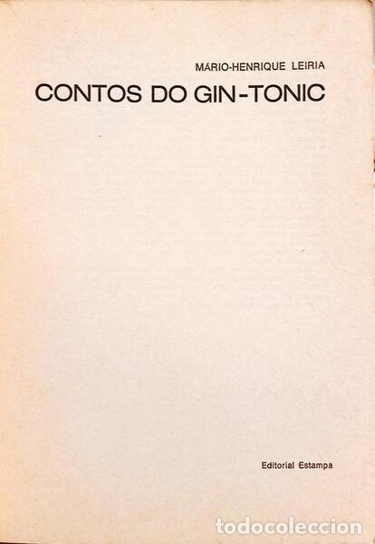 Libros: LEIRIA. (M&aacute;rio-Henrique) - CONTOS DO GIN-TONIC. - Foto 2