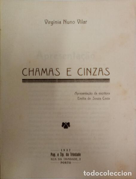 Libros: VILAR. (Virg&iacute;nia Nuno) - CHAMAS E CINZAS. - Foto 2