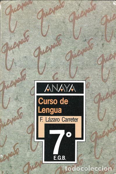 Libros: Curso de lengua: 7 EGB- 9788420723884