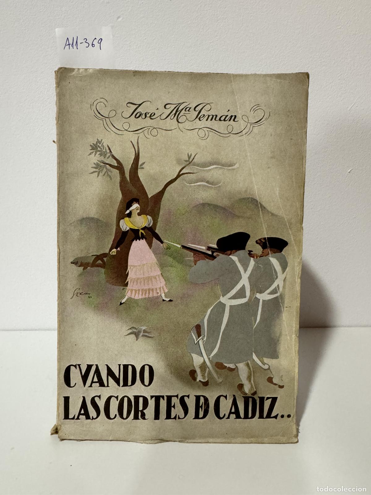 Libros: PEM&Aacute;N, Jos&eacute; Mar&iacute;a. - Cuando las Cortes de C&aacute;diz. - Foto 1