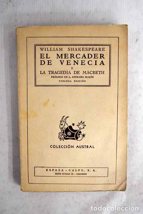 Libros: El mercader de Venecia.- Shakespeare, William