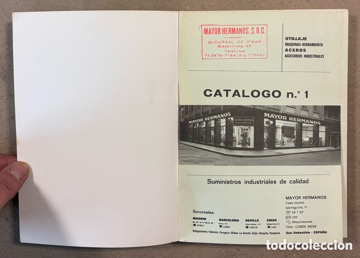 Libros: MAYOR HERMANOS SRC. CAT&Aacute;LOGO N&deg; 1 HERRAMIENTAS - UTILLAJE. - Foto 2