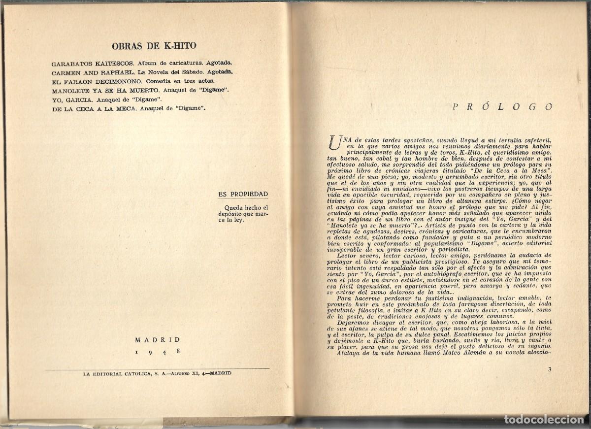 Libros: P-LIBRO DE 254 Pags. - DE LA CECA A LA MECA -OBRAS DE K-HITO DE 1.948 - Foto 4